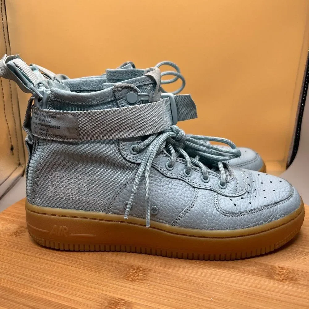 Nike SF AF1 Mid Air Force 1 (GS) Blue Sneakers AJ0424-401 Size 5Y Women 6.5 - Picture 3 of 9